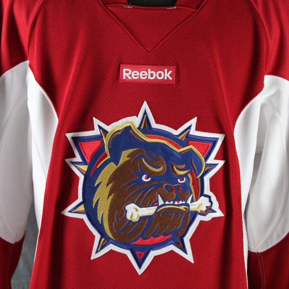 Hamilton Bulldogs Jersey - Road Jersey by Reebok - Men's Size 56 - Picture 2 of 13